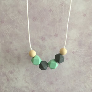 Minty Silicone Teething Necklace - Little Buds Teethers