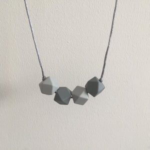 Two Shades of Grey Teething Necklace - Little Buds Teethers