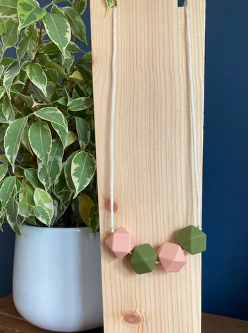 Green Peaches Teething Necklace
